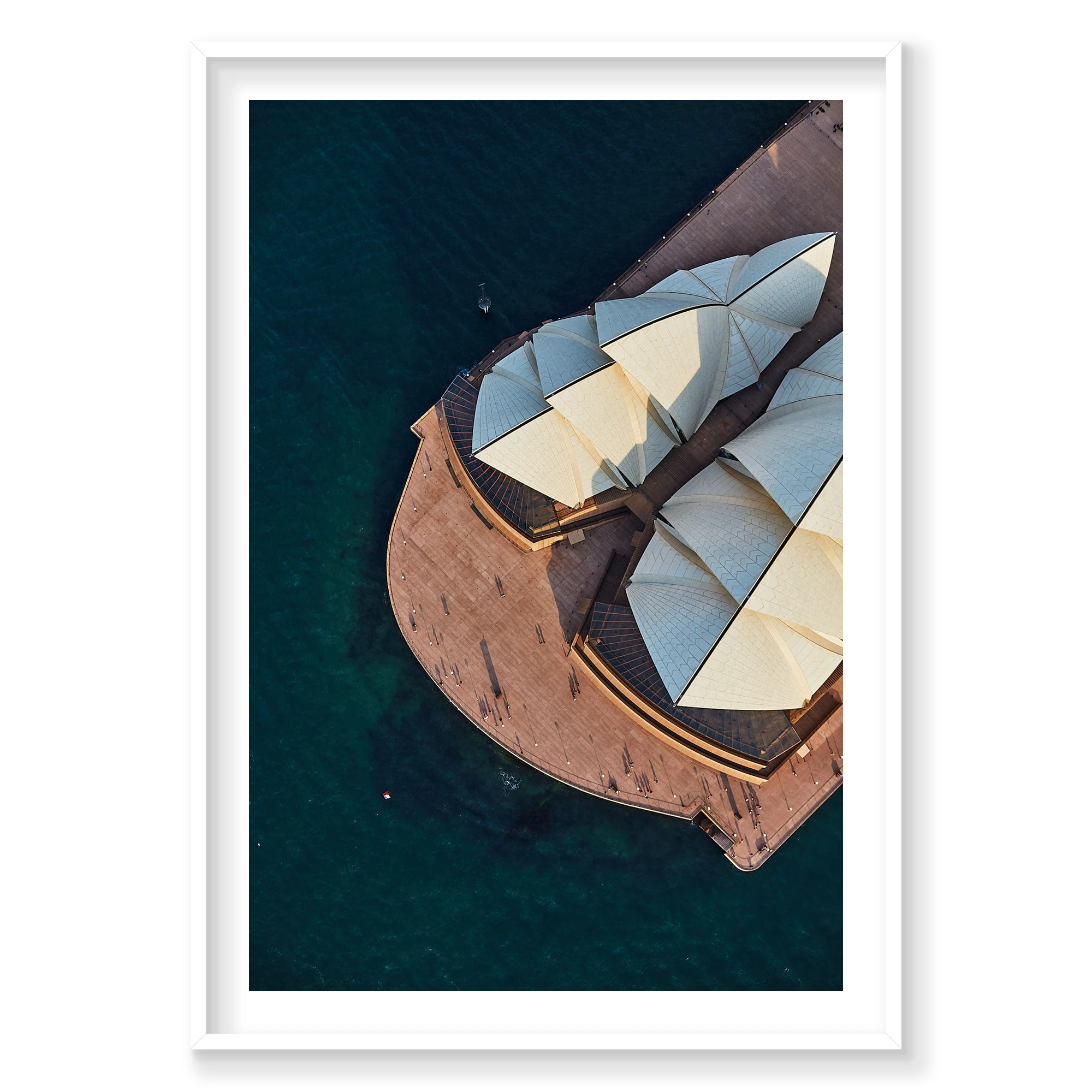 Sydney Opera House #2, Vertical Print, white Victorian Ash frame