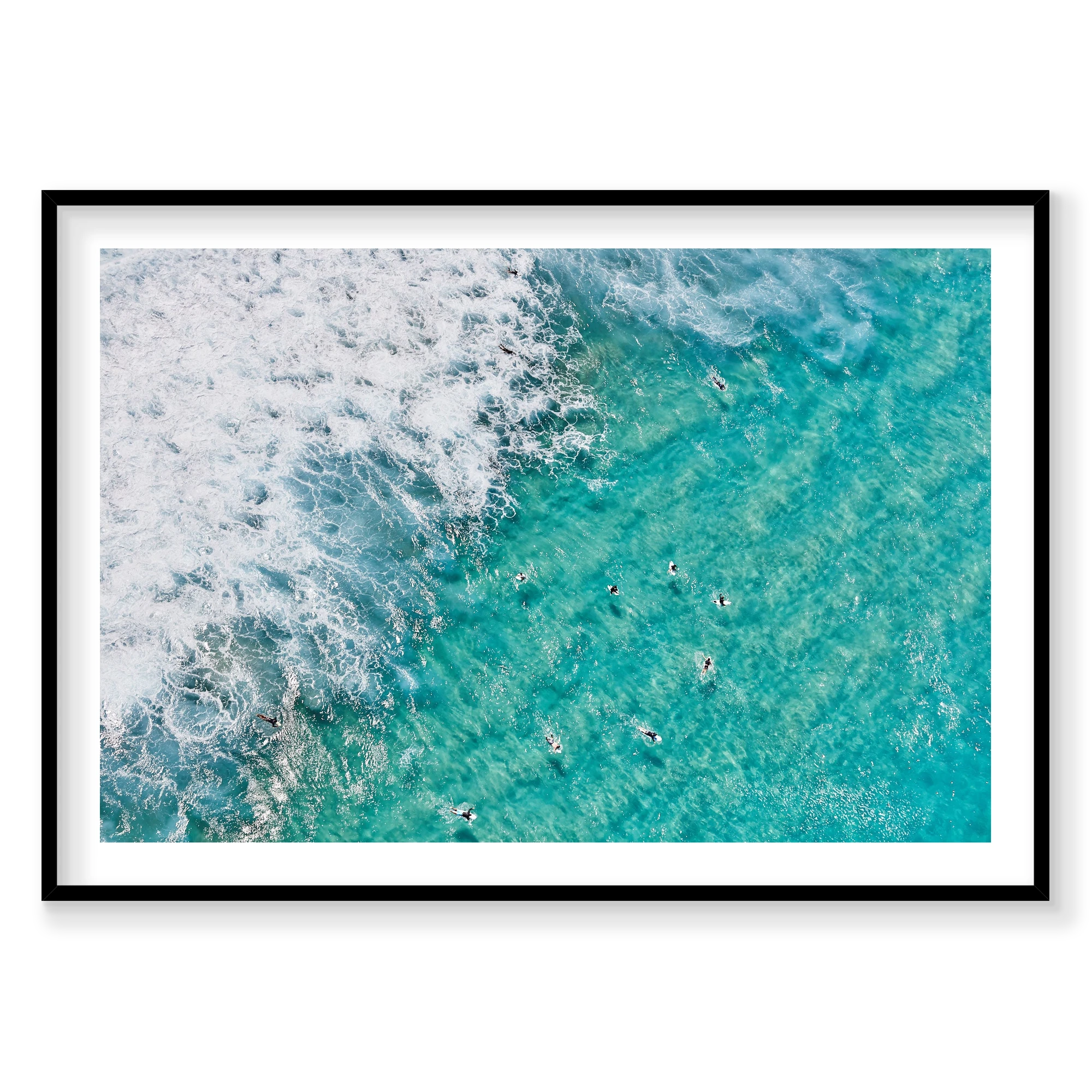Tamarama Surfers, Horizontal Print, black Victorian Ash frame