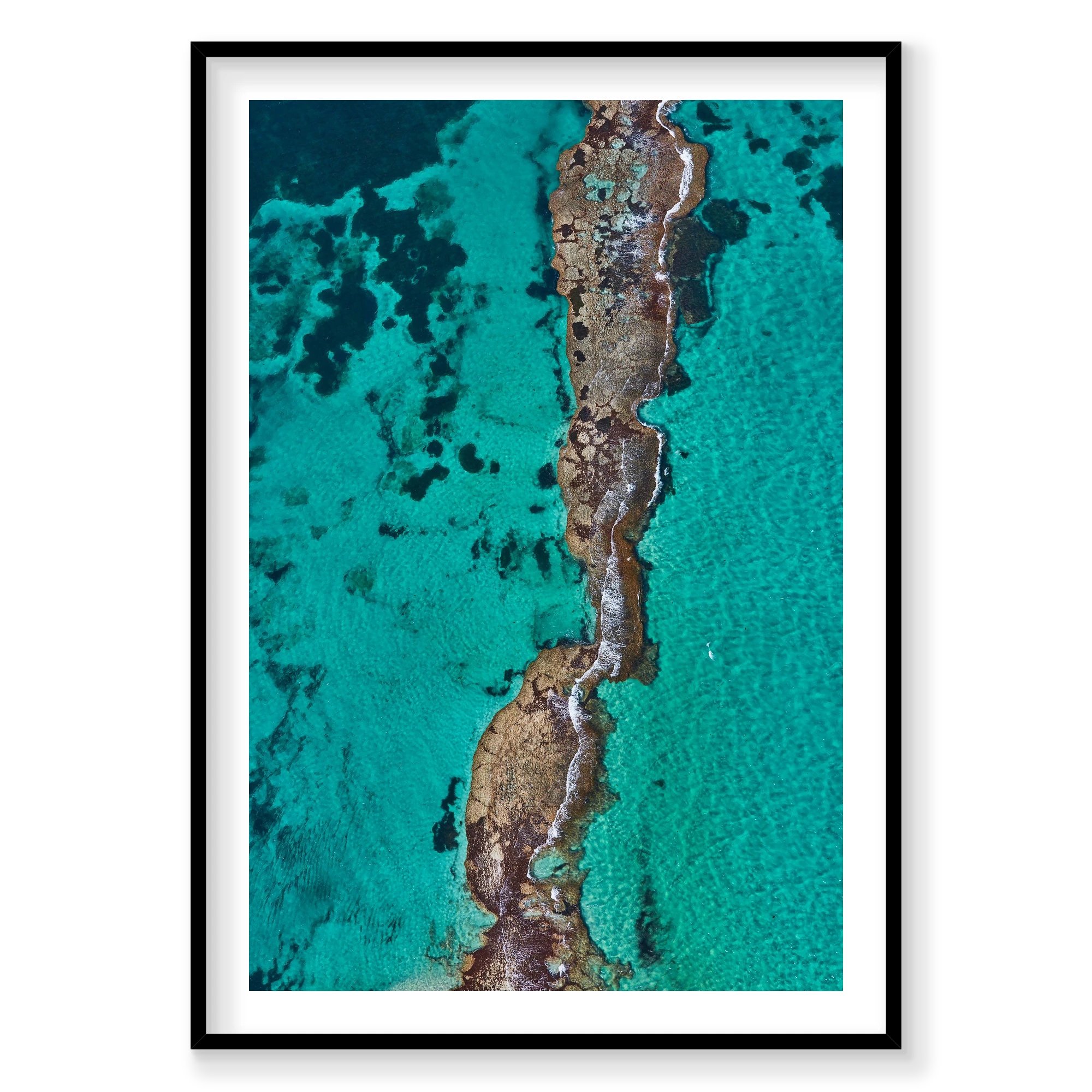 The Bridge, Rottnest Island, WA, Vertical Print, black Victorian Ash frame