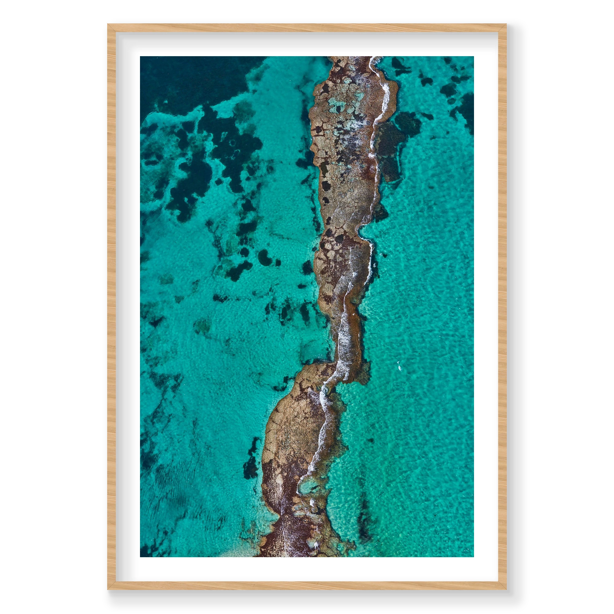 The Bridge, Rottnest Island, WA, Vertical Print, natural Victorian Ash frame