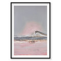 Pastel Wave, Great Salt Lake, Portrait Print, black Victorian Ash frame