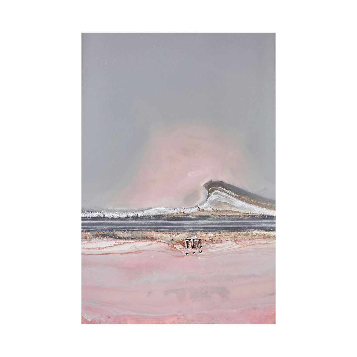 Pastel Wave, Great Salt Lake, Portrait Print, print only