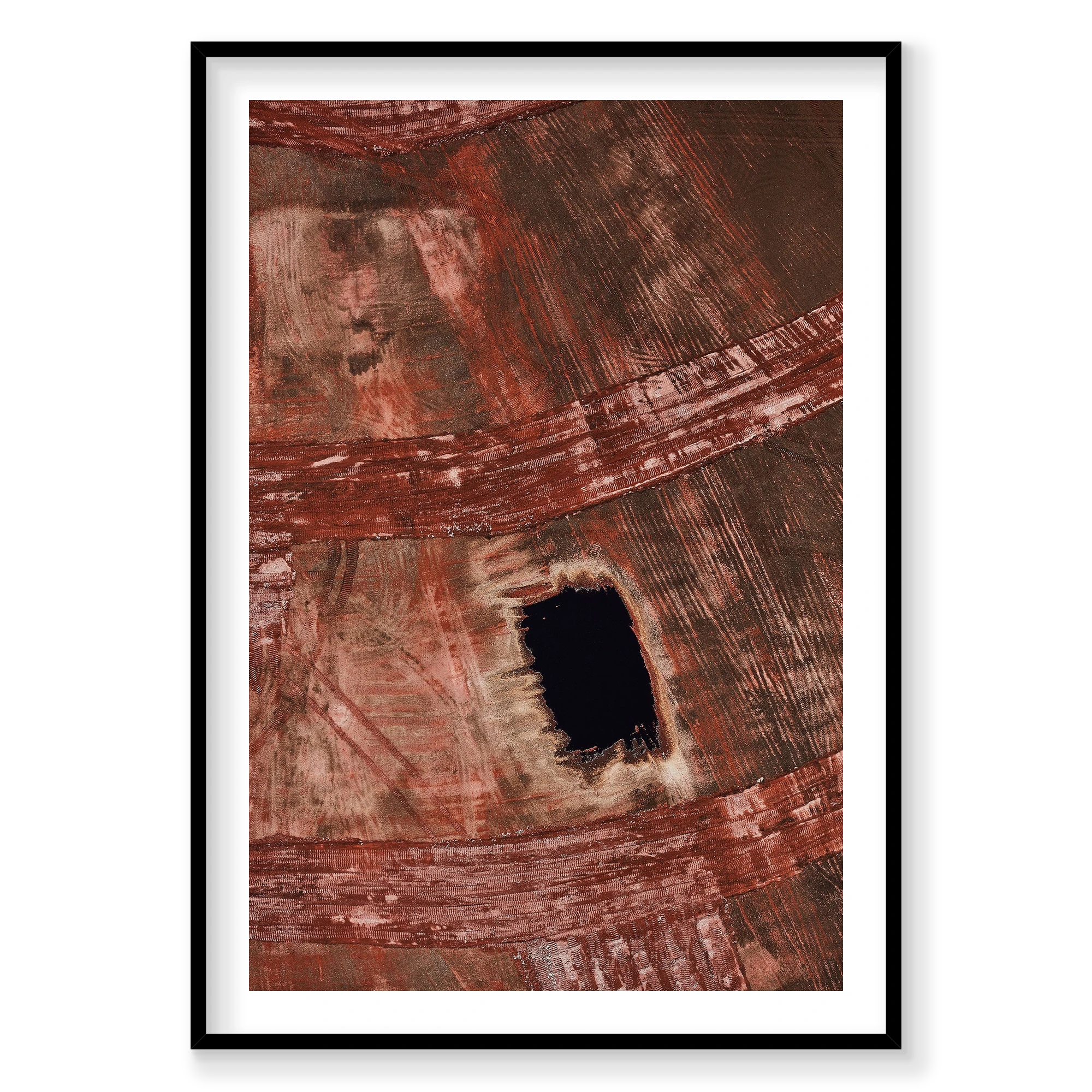 Top Soil, Western Australia, Vertical Print, black Victorian Ash frame