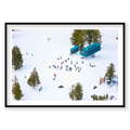 Chairlift, Lake Tahoe, Horizontal Print, black Victorian Ash frame