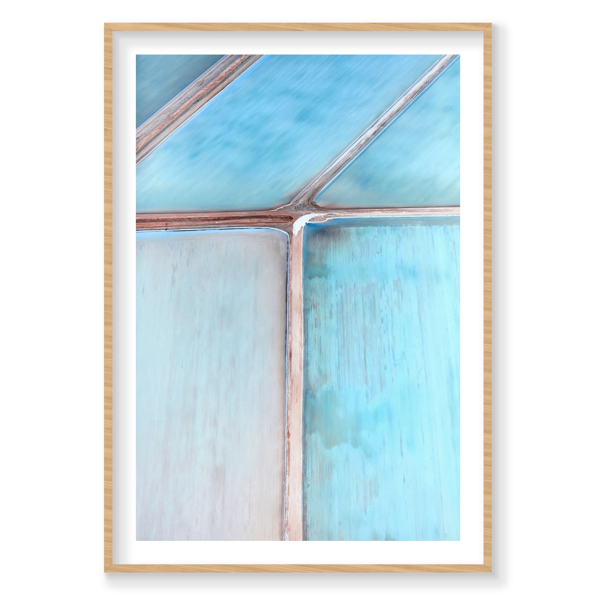 Salt Tracks, Useless Loop, Vertical Print, natural Victorian Ash frame
