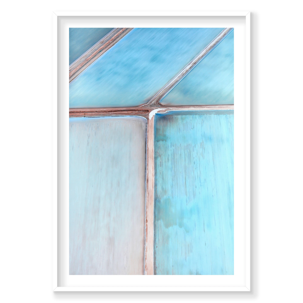 Salt Tracks, Useless Loop, Vertical Print, white Victorian Ash frame