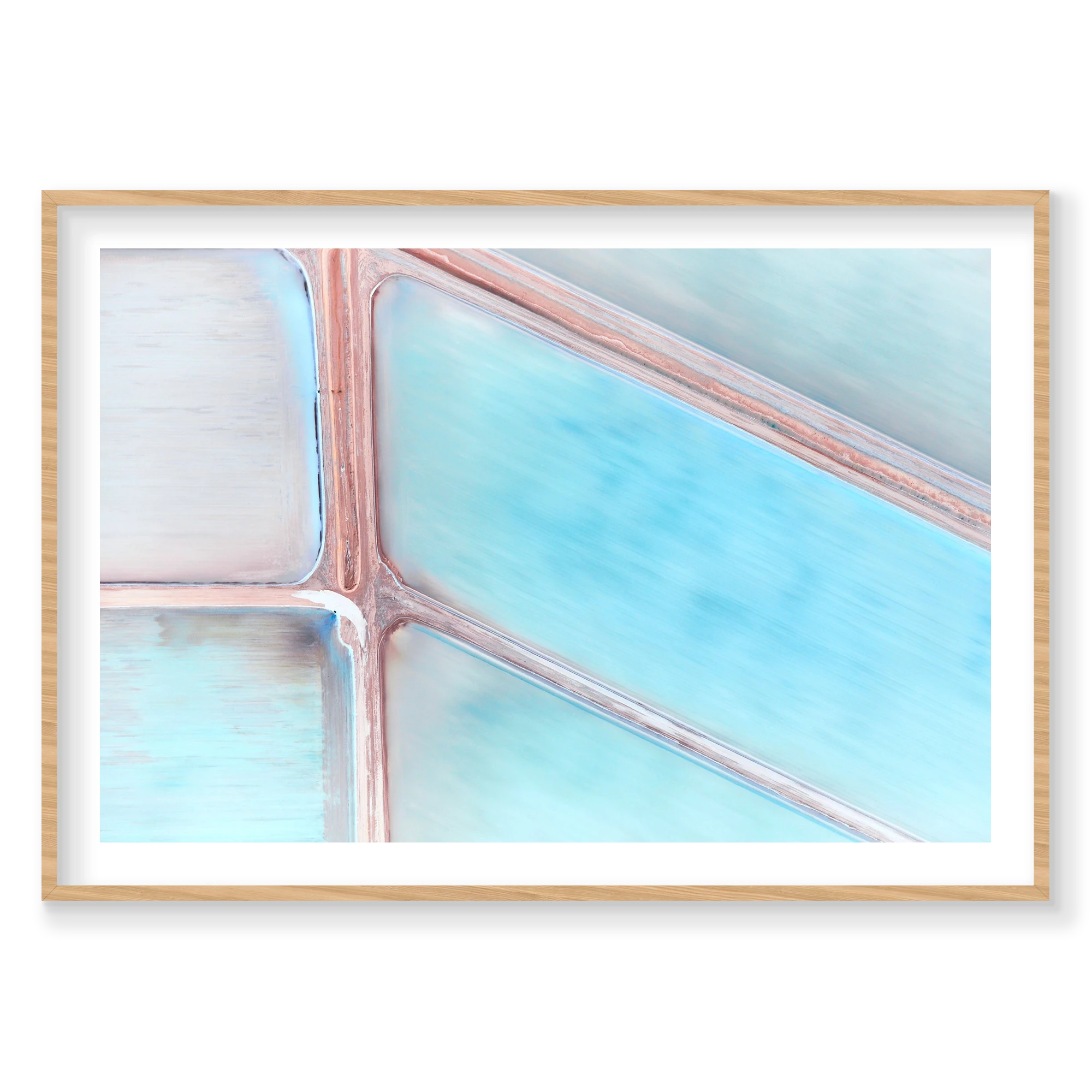 Evaporation, Useless Loop, Horizontal Print, natural Victorian Ash frame