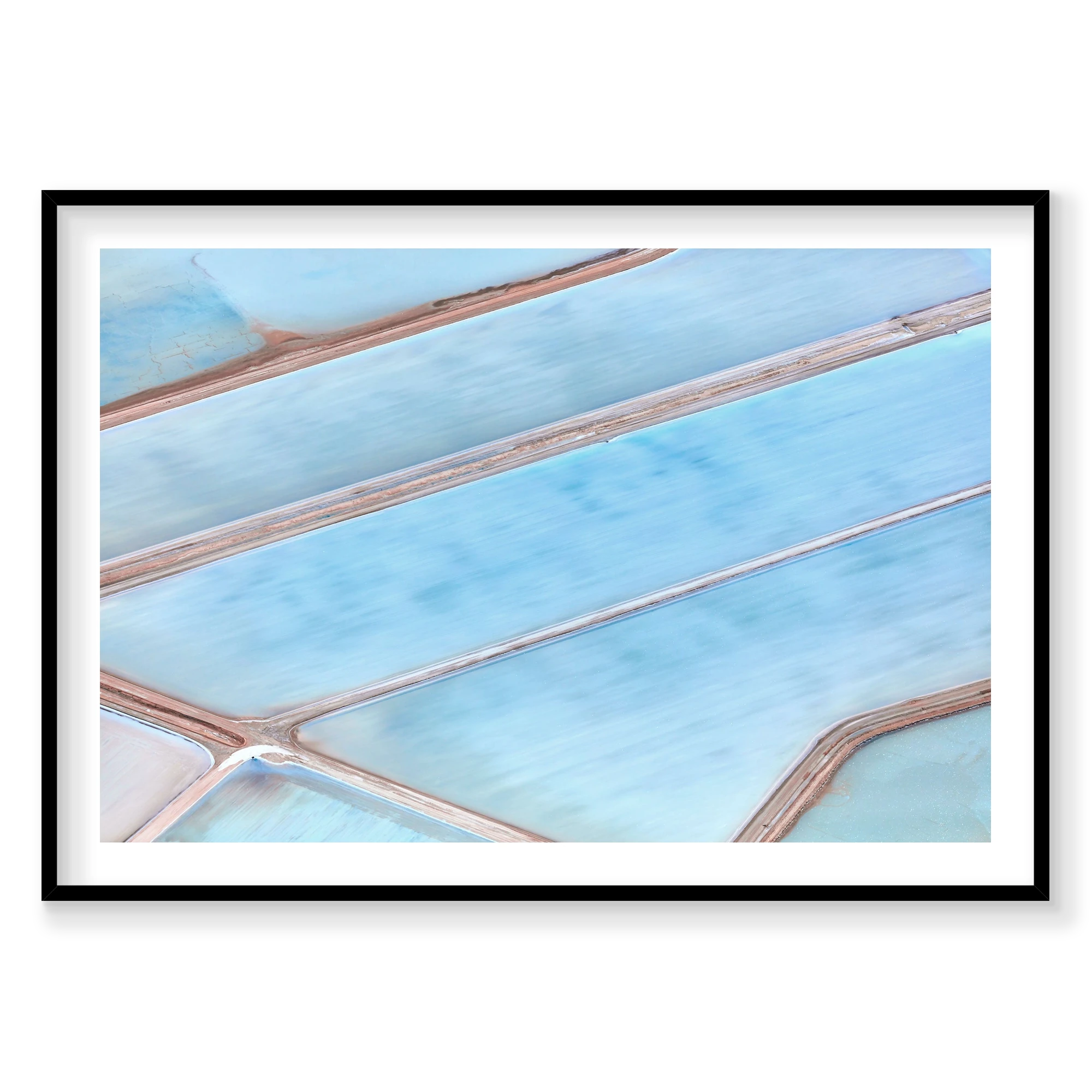 Cloudless, Horizontal Print, black Victorian Ash frame