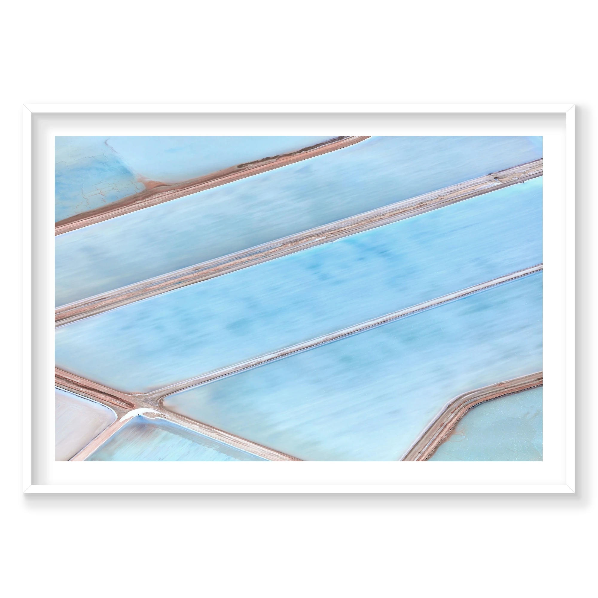 Cloudless, Horizontal Print, white Victorian Ash frame