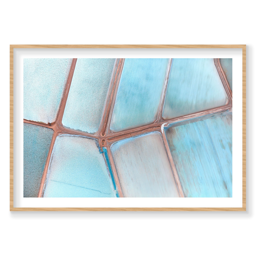Aquarelle, Useless Loop, Horizontal Print, natural Victorian Ash frame