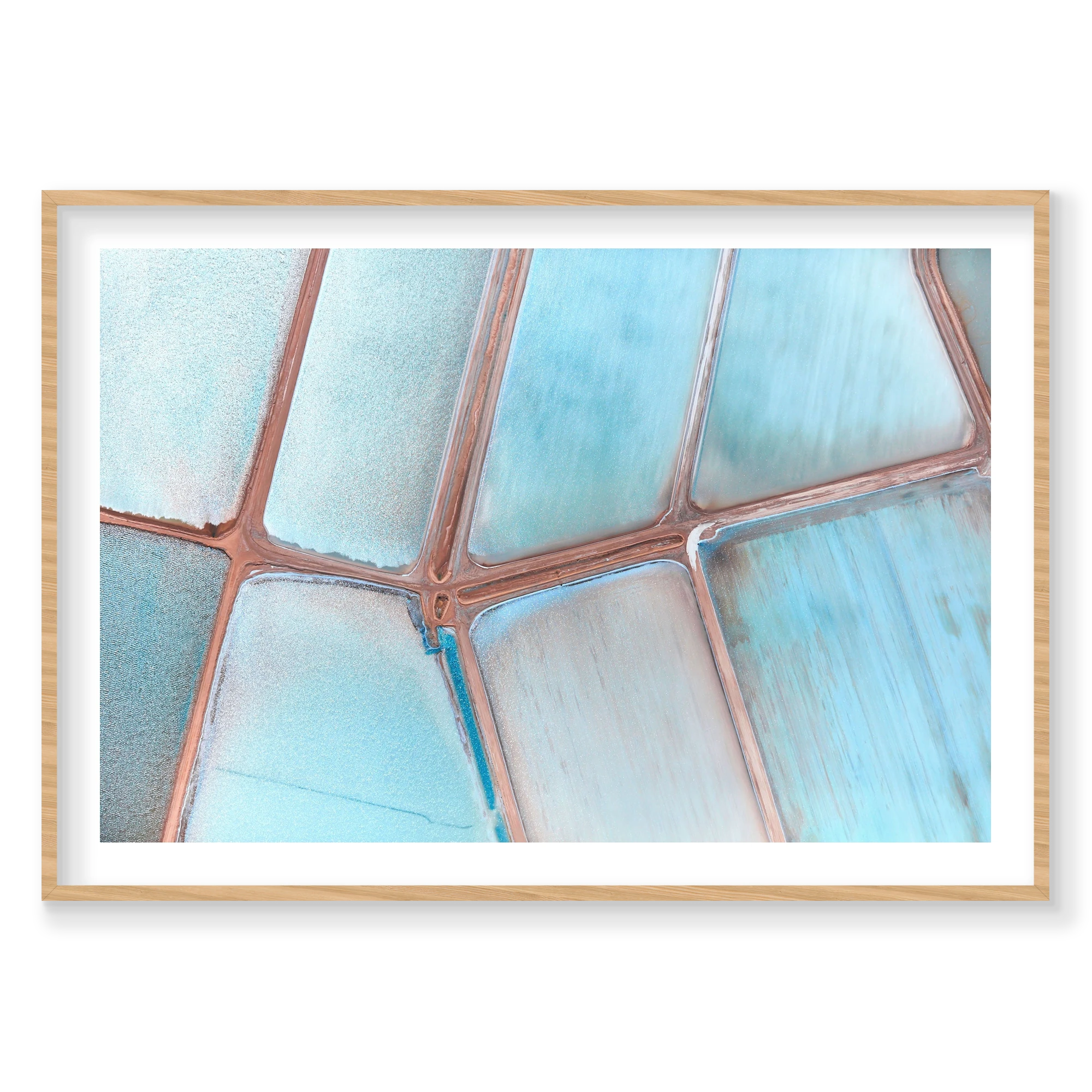 Aquarelle, Useless Loop, Horizontal Print, natural Victorian Ash frame
