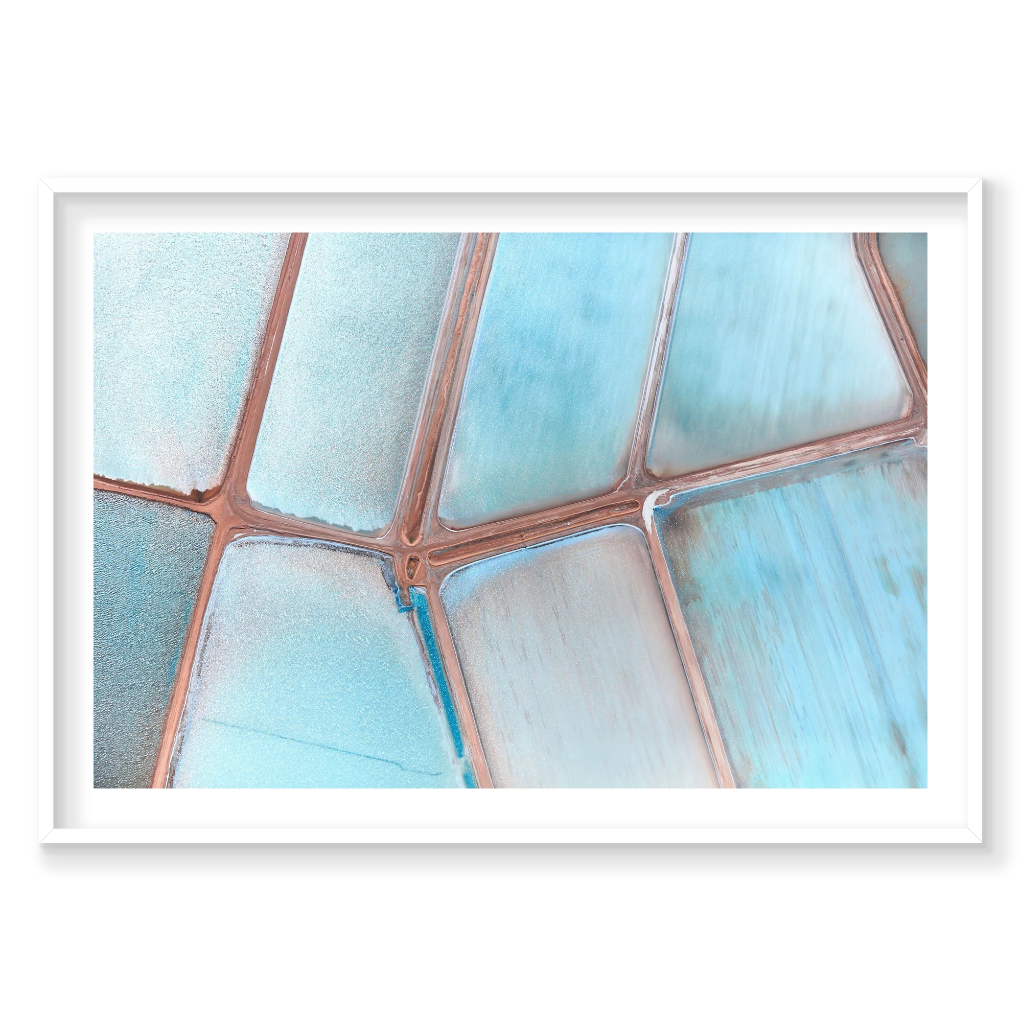 Aquarelle, Useless Loop, Horizontal Print, white Victorian Ash frame