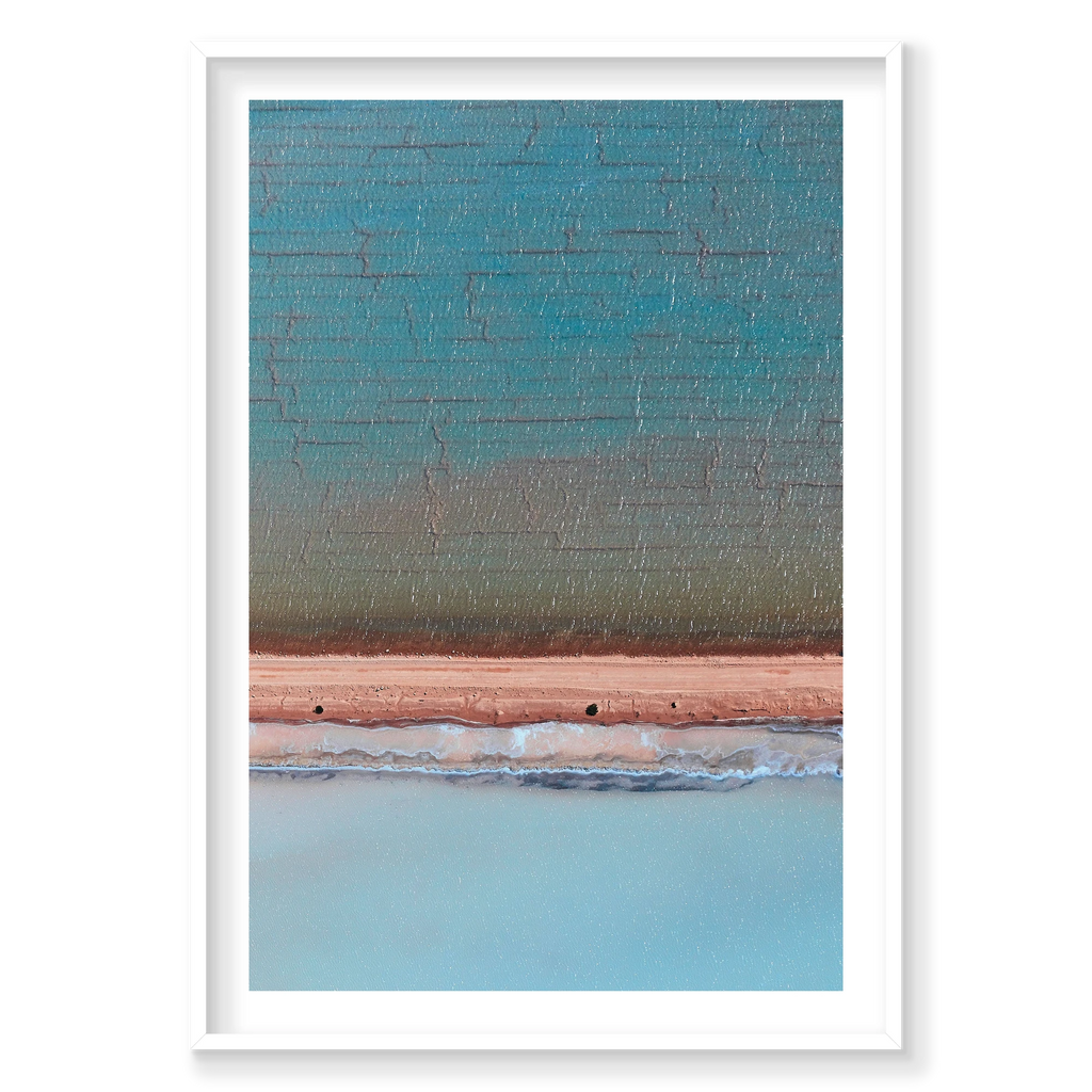 Crystalline, Useless Loop, Vertical Print, white Victorian Ash frame