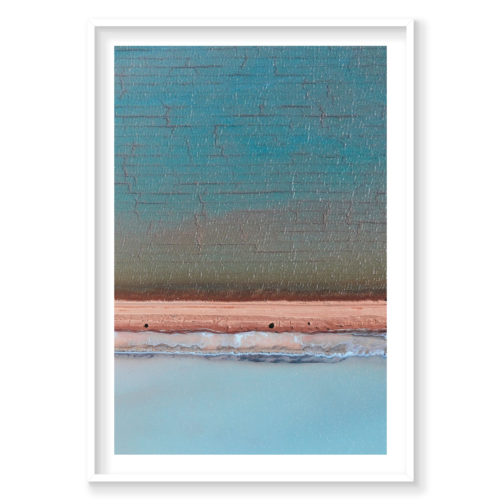 Crystalline, Useless Loop, Vertical Print, white Victorian Ash frame