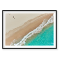 Wategos Surfers, Byron Bay, Horizontal Print, black Victorian Ash frame
