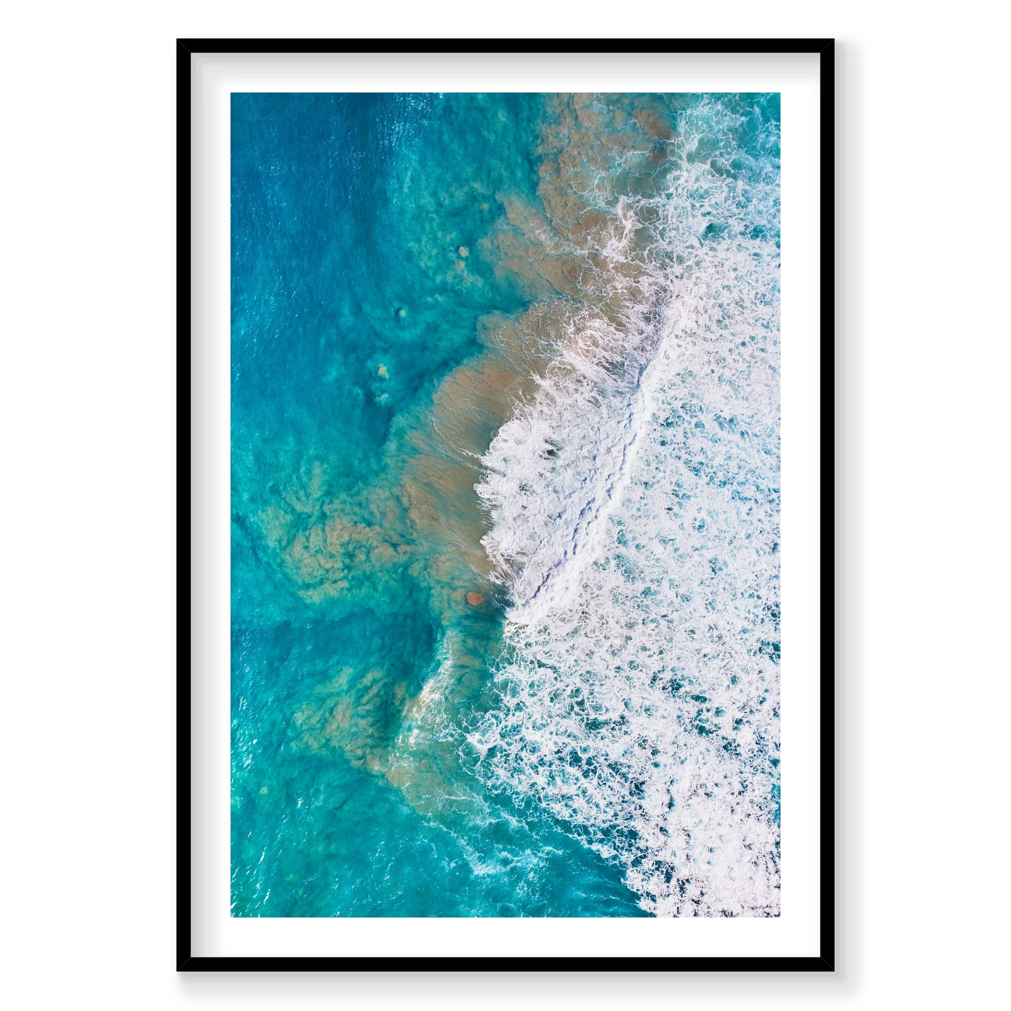 Whitewash, Kalbarri, Vertical Print, black Victorian Ash frame