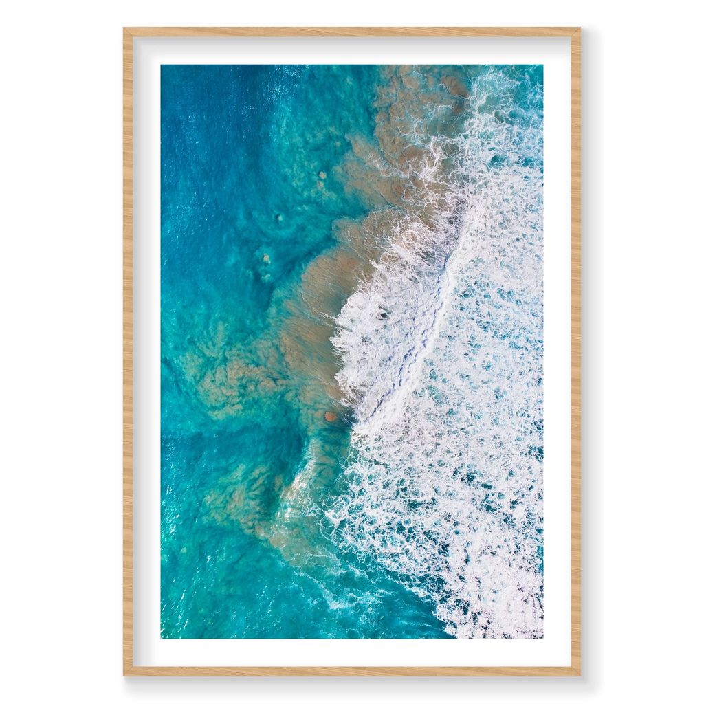 Whitewash, Kalbarri, Vertical Print, natural Victorian Ash frame