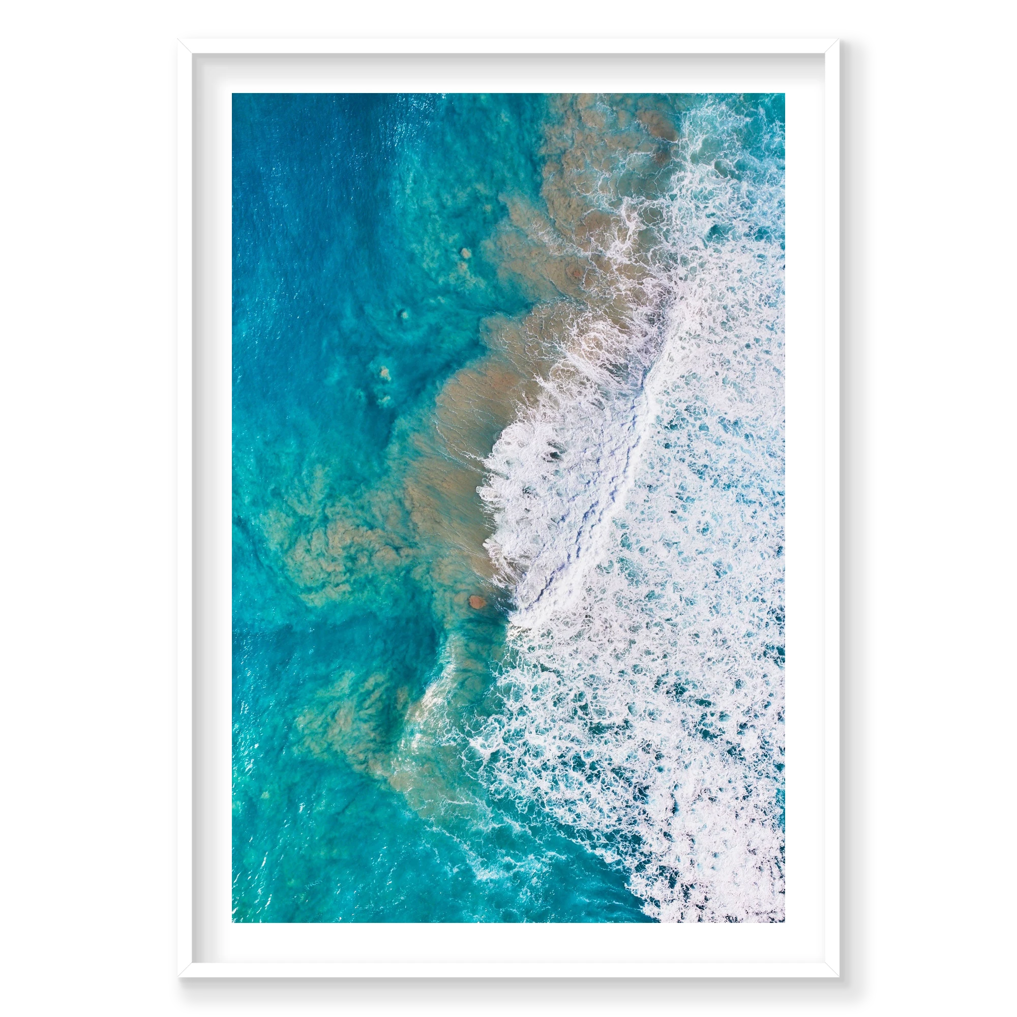 Whitewash, Kalbarri, Vertical Print, white Victorian Ash frame