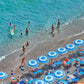 Blue Umbrellas Positano, Italy, Vertical Print