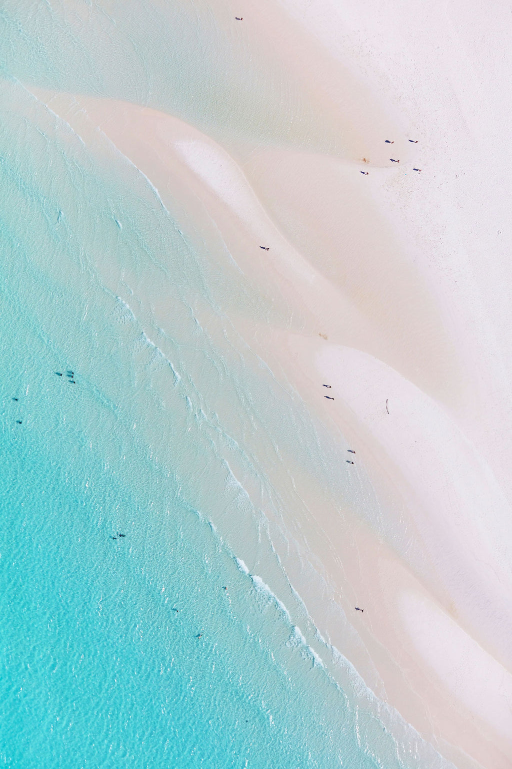 Gradient, Whitehaven Beach, Vertical Print