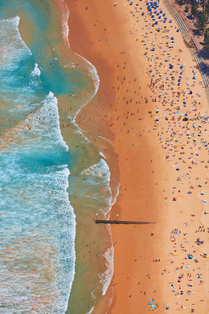 Manly Beach, Vertical Print