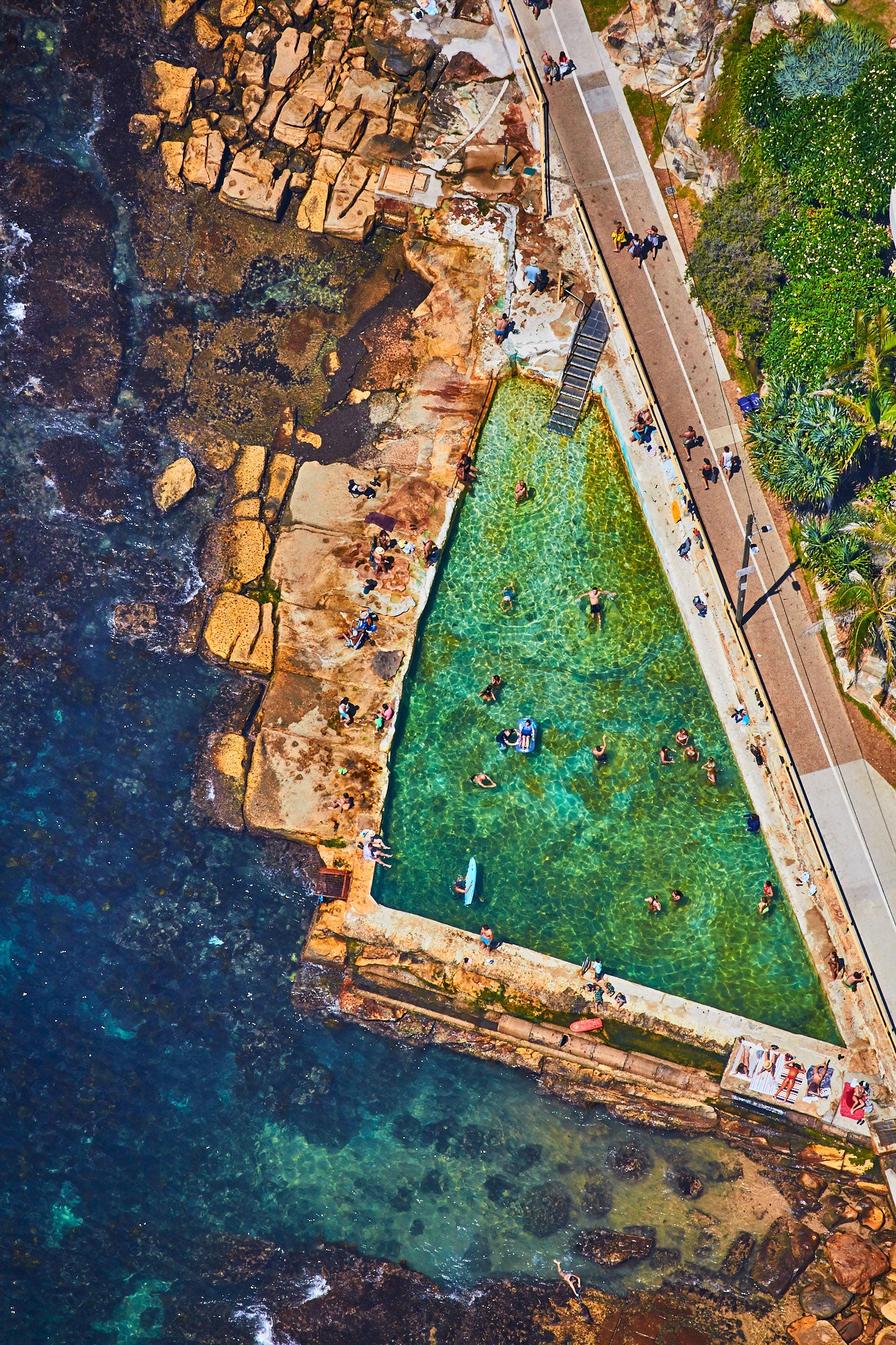 Fairy Bower Rock Pool, Vertical Print
