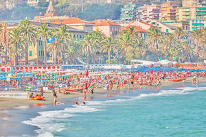 Varazze Beach, Italian Riviera, Horizontal Print